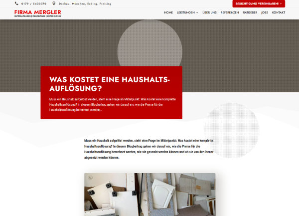 Beispiel für den Blogbeitrag eines Entsorgungsbetriebes