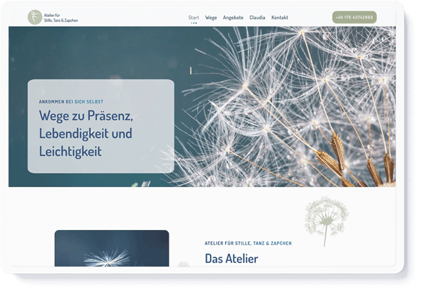 Webdesign-Referenz Tanztherapeuten