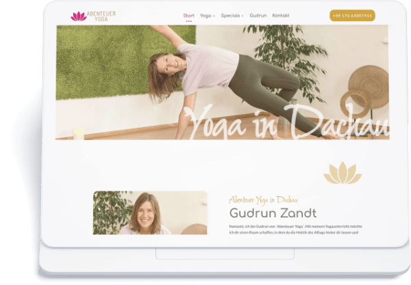 Referenzen Website erstellen lassen 1 Webdesign aus Dachau für eine Yogalehrerin