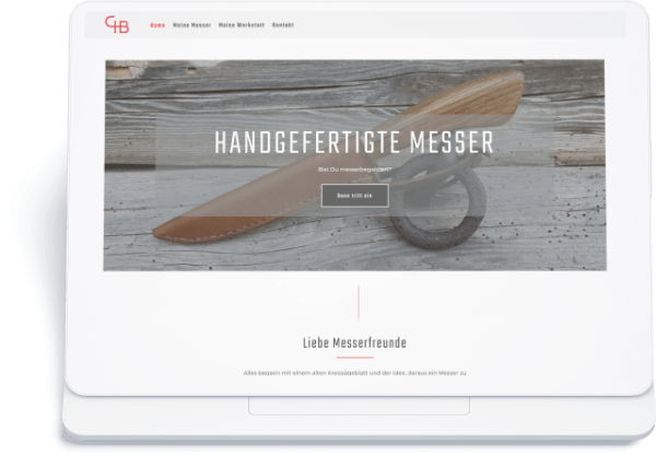 Referenzen Website erstellen lassen 3 Webdesign aus Dachau für einen Messerbauer