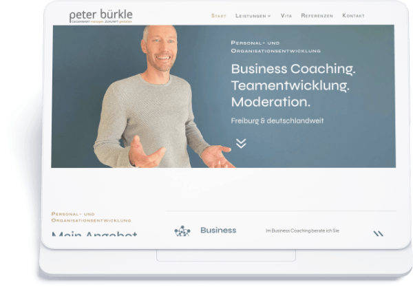 Referenzen Website erstellen lassen 4 Website von Business Coach Peter Bürkle