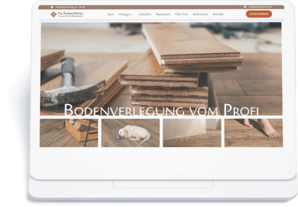 Referenzen Website erstellen lassen 6 Website von Pro Parkett Körner