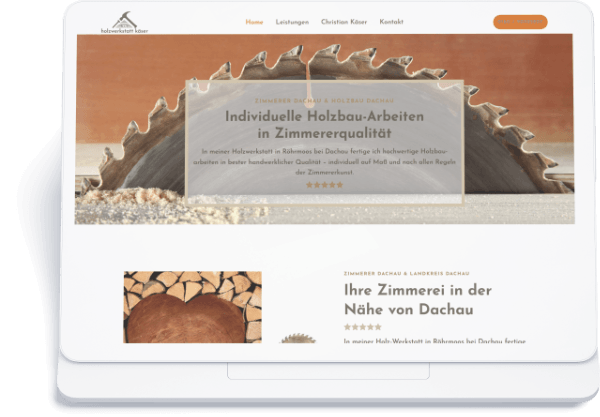 Referenzen Website erstellen lassen 7 Website der Holzwerkstatt Käser