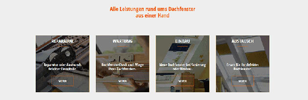Homepage Inhalte: Die-Leistungen