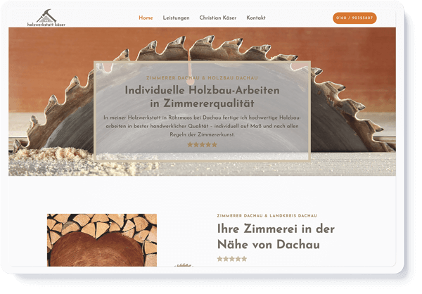 Webdesign-Referenz Holzwerkstatt